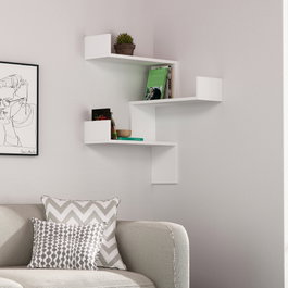 Hanah Home Estantería de Pared Escandinava Blanca